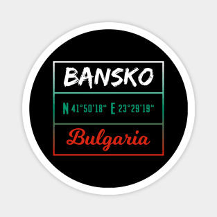 Coordenates Bulgaria Magnet